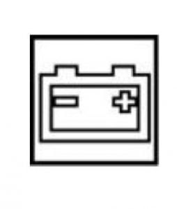 Bateria de ordenador en icono digital, símbolo de carga y energía, ilustración minimalista para tecnologías y dispositivos electrónicos en formato vectorial.