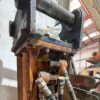Martillo TABE MT12 con cabezal para SANSUMG e HYUNDAI. Peso operativo: 1250 Kg, Máquina portadora: 15-23 Tn, Golpes por minuto: 400-800 B